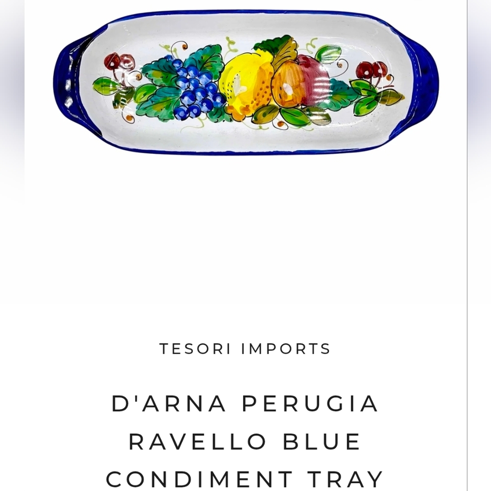 D'Arna Perugia Italia Blue Condiment Tray